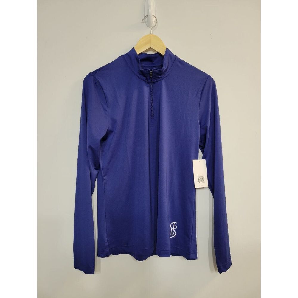 Bella Bella Sports Blue Neckline Zip‎ Long Sleeve, Size Medium